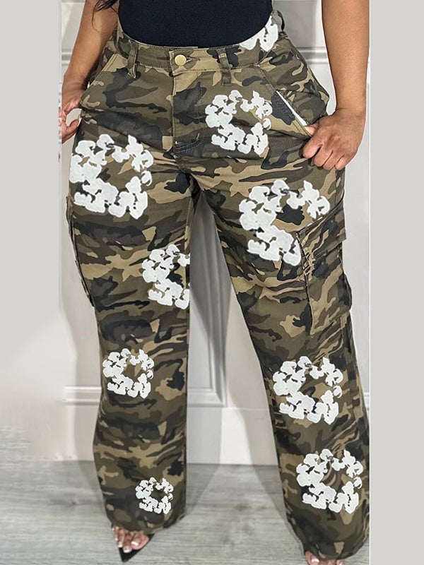 Camo Cargo Pants--Clearance