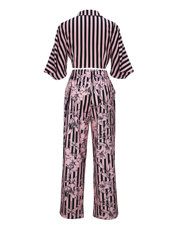 Printed Tied Shirt & Pants Set