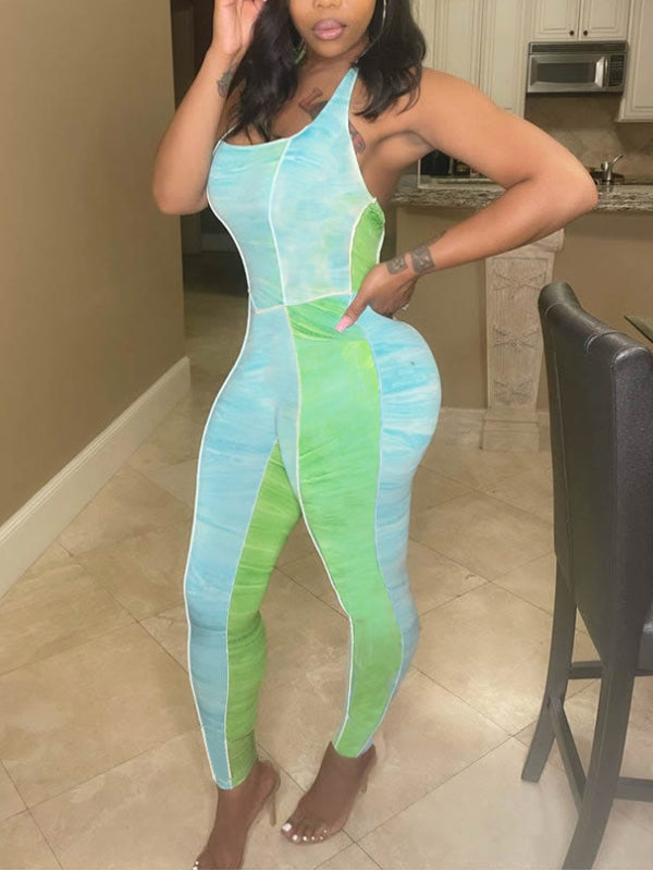 Printed Halter Jumpsuit