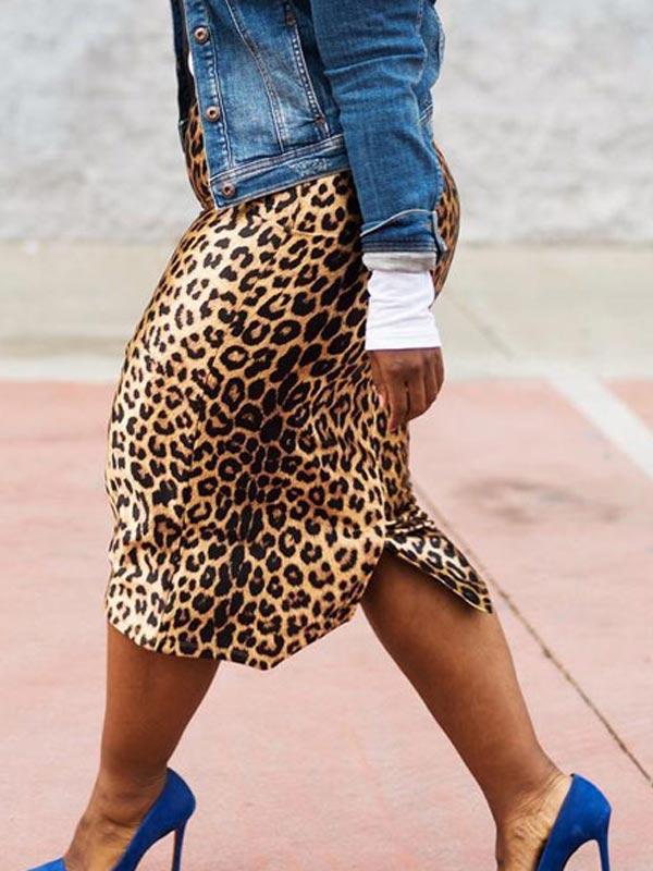 Bellizimos Leopard Pencil Skirt