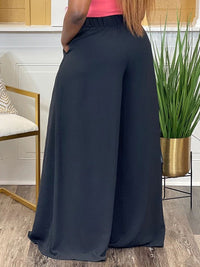 Solid Wide-Leg Pants