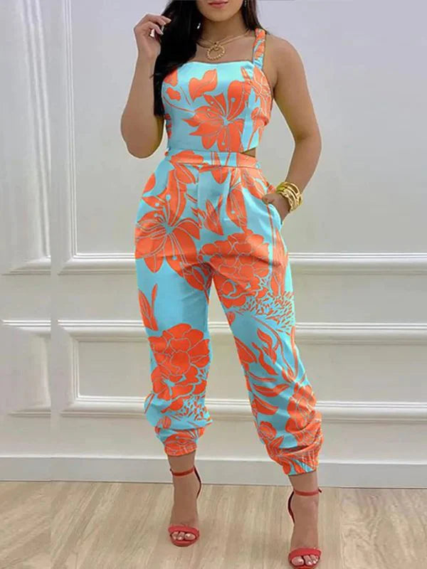 Tied Back Jogger Jumpsuit