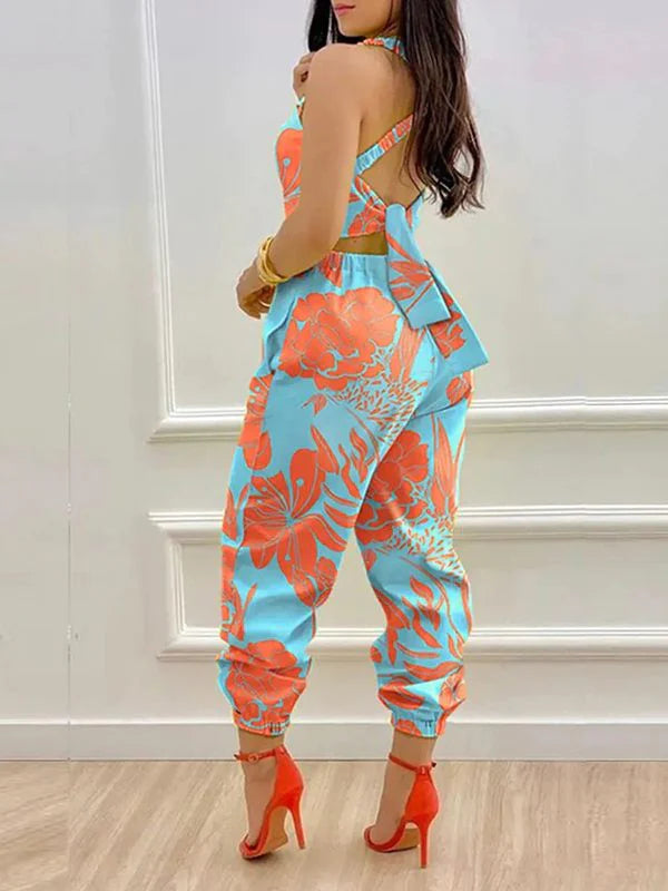 Tied Back Jogger Jumpsuit