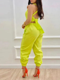 Tied Back Jogger Jumpsuit