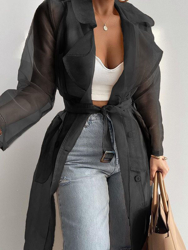 Bellizimos Belted Sheer Duster