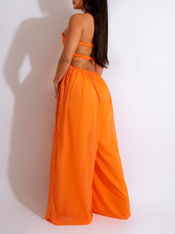 Halter Wide-Leg Jumpsuit