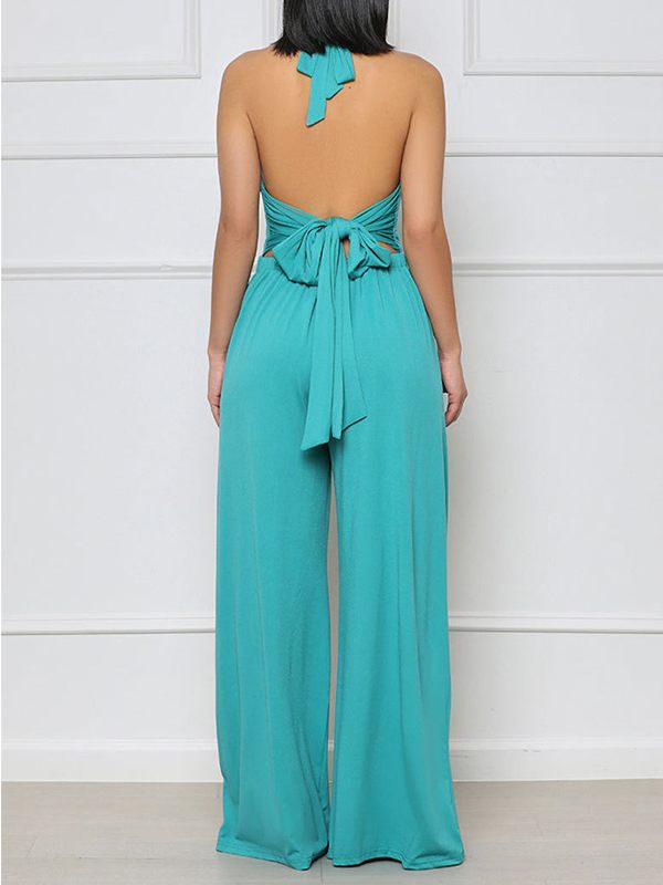 Halter Wide-Leg Jumpsuit