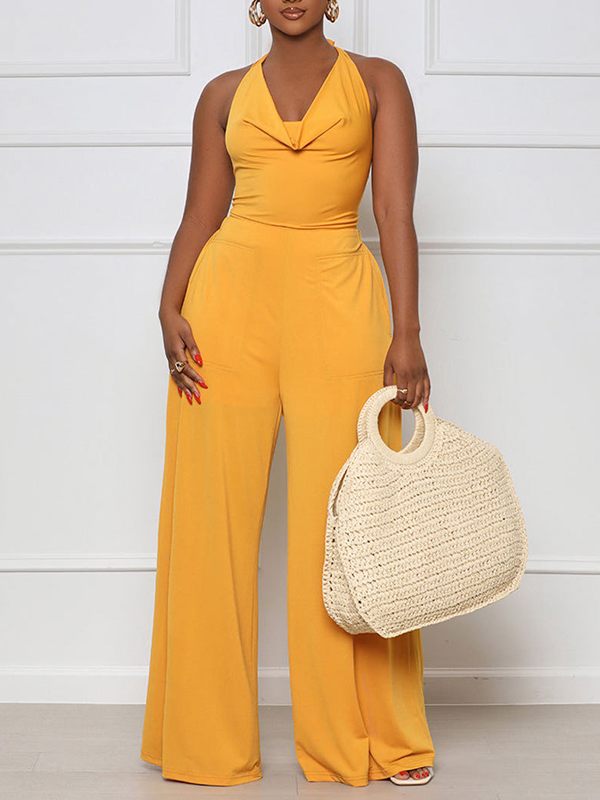 Halter Wide-Leg Jumpsuit