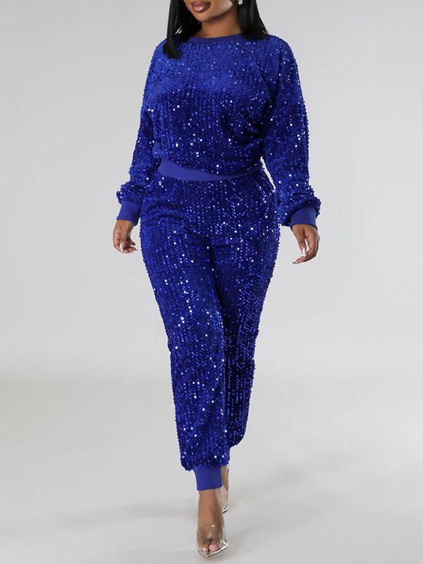 Bellizimos Sequin Sweatshirt & Jogger Pants Set