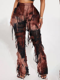 Fringe Tie-Dye Pants