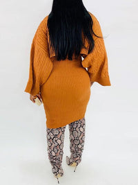 Knit Poncho & Sweater Dress Set--Clearance