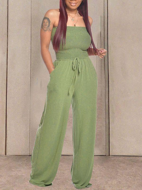 Bandeau Tied-Front Jumpsuit