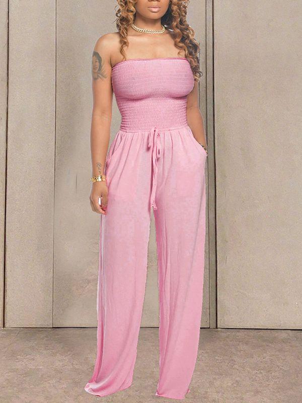 Bandeau Tied-Front Jumpsuit