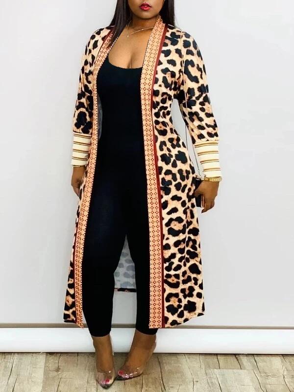 Print Puff-Sleeve Cardigan